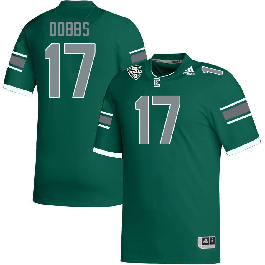 Eastern Michigan Eagles #17 Caleb Dobbs College Football Jerseys Stitched-Green